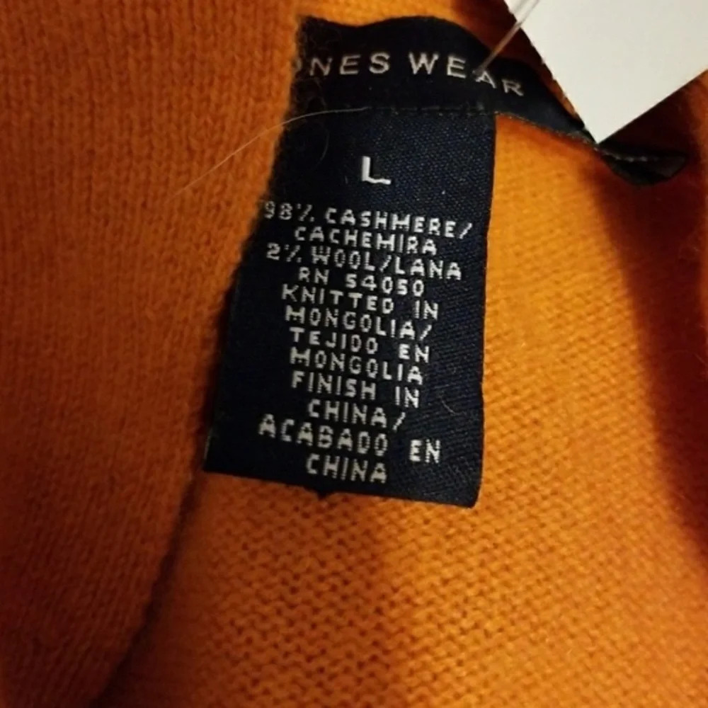 Jones Orange cashmere blend sweater L - Picture 5 of 8